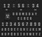 Mechanical Scoreboard Alphabet. Coronavirus Doomsday Alphabet.