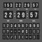 Mechanical scoreboard countdown timer vector illustration isolated