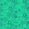 Mechanical seemless vector background pattern. Green color