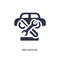 mechanical service of a car icon on white background. Simple element illustration from mechanicons concept