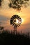 Mechanical Wind-pump - Africa, sunrise