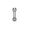 Mechanical wrench line icon