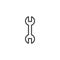 Mechanical wrench tool outline icon