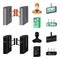 Mechanism,electric ,transport, and other web icon in cartoon,black style. Pass, public, transportation, icons in set