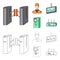 Mechanism,electric ,transport, and other web icon in cartoon,outline style. Pass, public, transportation, icons in set