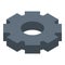 Mechanism gear icon, isometric style