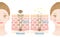 Mechanism of skin cell turnover illustration. Melanin and melanocytes in human skin layer with woman face. beauty and skin care