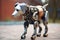 A mechanized canine robot. Innovative technology. Generative AI