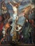 Mechelen - Paint of Crucifixion scene in St. Rumbold\'s cathedral by glorious baroque painter Anton van Dyck.