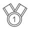 Medal first place award sport line icon design