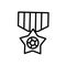 Medal, football icon. Simple line, outline vector elements of soccer for ui and ux, website or mobile application