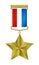 Medal - gold star with tricolor ribbon