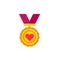 Medal for likes, appreciation icon