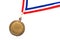 Medal on a red, white and blue ribbon