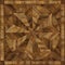 Medallion design grunge parquet floor, wooden seamless texture
