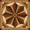 Medallion design parquet floor, wooden texture