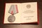 Medals USSR. `The veteran of work`, `For valorous work` with a congratulatory telegram