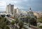 Medellin, Antioquia. Colombia - December 6, 2023. Panoramic of the city center, which the mass transportation metro crosses