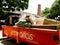 Medellin, Colombia, October 15 2019: a container of Emvarias full of discarded furniture ready to be disposed or recycled Medellin