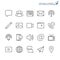 Media and communication outline icon set