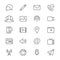 Media and communication thin icons