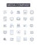 Media company line icons collection. Incorporation, Business, Entity, Registration, Liability, Formation, Articles