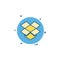 media network social dropbox icon vector design