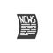 Media news page vector icon