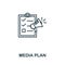 Media Plan icon. Simple element from business management collection. Creative Media Plan icon for web design, templates