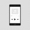 Media player. Mobile music player vector icon illustration flat design. Isolated on transparent background.
