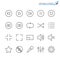 Media player outline icon set