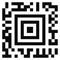 Media square barcode template. Abstract code technology