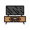 media stand living room color icon vector illustration