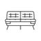 media stand living room line icon vector illustration