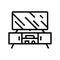 media stand living room line icon vector illustration