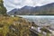 Medial Multinskiye lake, Altai mountains autumn landscape