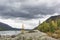 Medial Multinskiye lake, Altai mountains autumn landscape