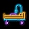 median wheelchair neon glow icon illustration