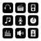 Medias icons set great for any use. Vector EPS10.