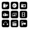 Medias icons set great for any use. Vector EPS10.