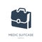 medic suitcase icon in trendy design style. medic suitcase icon isolated on white background. medic suitcase vector icon simple