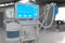Medical 3D illustration, ICU artificial lung ventilator with fictive design in bright clinic with soft focus - fight coronavirus