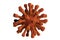 Medical 3D illustration of isolated one coronavirus or 2019-ncov