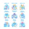 Medical Aid Job Set Icons Vector Illustrations