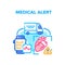 Medical Alert Vector Concept Color Illustration