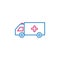 Medical, ambulance colored icon. Element of medicine illustration. Signs and symbols icon can be used for web, logo, mobile app,