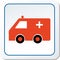 Medical Ambulance Icon Vector Graphical Representation