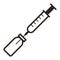 Medical ampoule and syringe icon