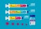 Medical ampoule vaccine and syringe infographic