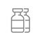 Medical ampoules line icon. Vaccination, vaccine, immunization, serum, collective immunity symbol